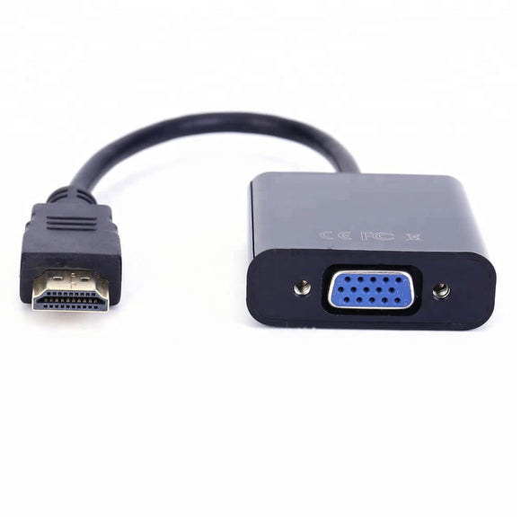 GOLD HDMI TO VGA CABLE ADAPTOR CONVERTER FOR PC TV MONITOR