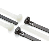 Releasable Cable Ties - Black / Natural - Pack of 100
