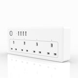 WiFi Wireless UK Smart Plug Socket Extension Lead USB For Alexa Google Home Nest