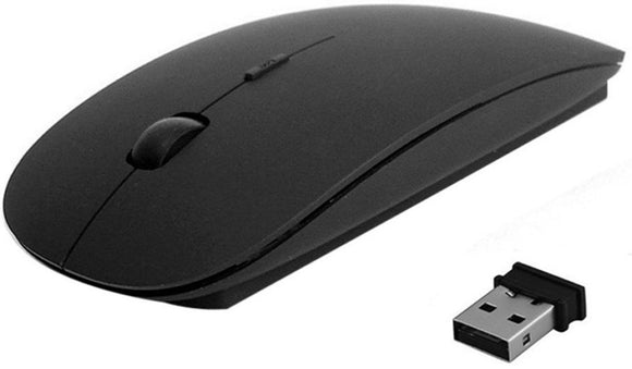 USB Slim Wireless Mouse - Black / White