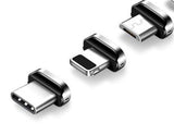 Magnetic USB Cable Charger Lead Wire USB C 3 in 1 Fast Charging Phone Micro USB