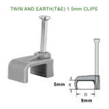 1.5mm² White Twin and Earth Cable Clips - Pack of 100