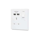 British General Single USB Socket 13A Fast Charging