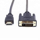 Gold Plated DVI 24+1 Skart Male to HDMI Cable Lead - 1m / 1.8m / 3m / 5m