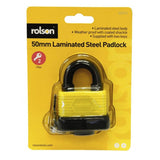 Rolson Weatherproof Heavy Duty Laminated Steel Padlock w/Keys