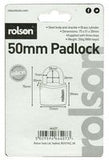 Rolson Heavy Duty Steel Body & Shackle Padlock w/ 3 Keys