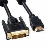 Gold Plated DVI 24+1 Skart Male to HDMI Cable Lead - 1m / 1.8m / 3m / 5m