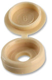 Black / White / Beige Hinged Screw Cap Covers - Small 6G - 8G - Multiple Pack Sizes